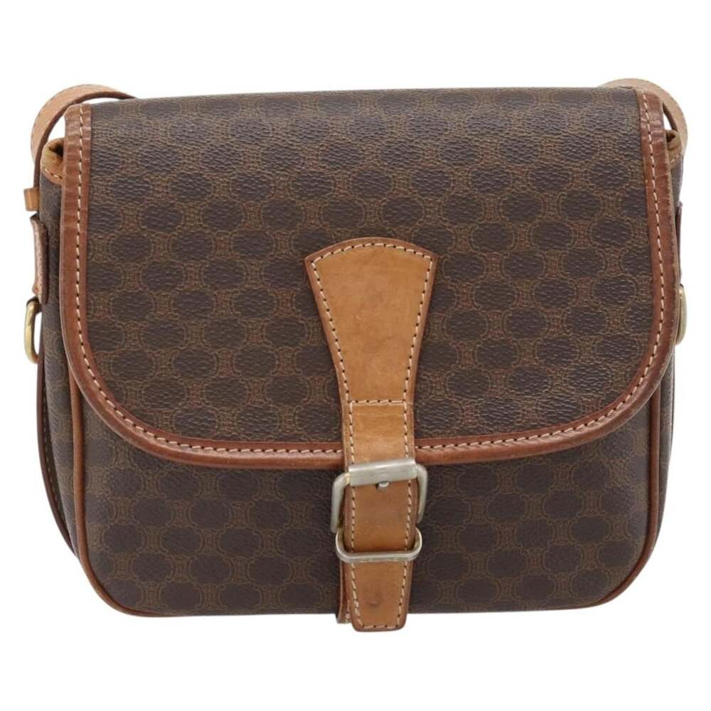 Celine Macadam Shoulder Bag Brown